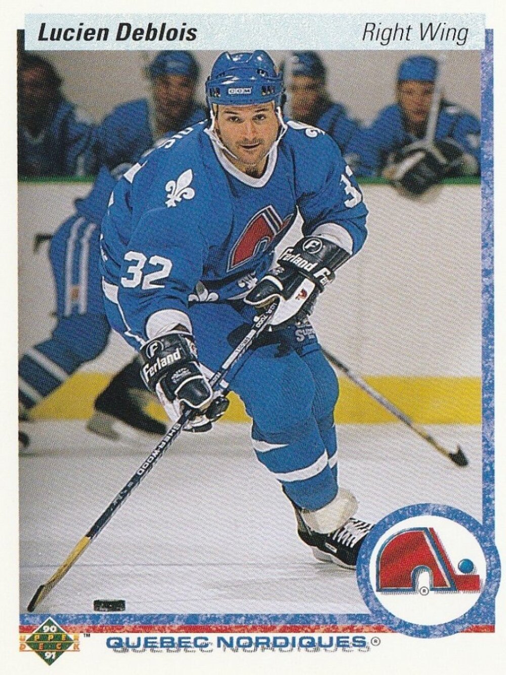 Lucien Deblois - 90/91 Upper Deck Hockey Card